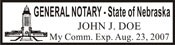 Nebraska Notary Stamp<br>Self Inking