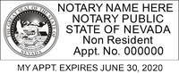 Nevada Notary Stamp<Br>NON-Resident<br>Self-Inking