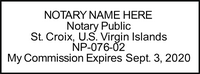 U.S. Virgin Islands<br>Notary Stamp<br>Self-Inking