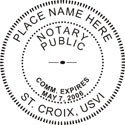 U.S Virgin Islands<br>Notary Stamp<br>Round<br>Self-Inking