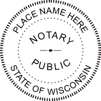 Wisconsin Notary Stamp<br>Round<br>Self-Inking