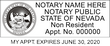 NV-NOT-2 - Nevada Notary Stamp<Br>NON-Resident
Self-Inking