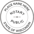 WI-NOT-RND - Wisconsin Notary Stamp
Round
Self-Inking