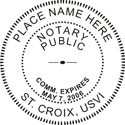 VI-NOT-RND - U.S Virgin Islands
Notary Stamp
Round
Self-Inking