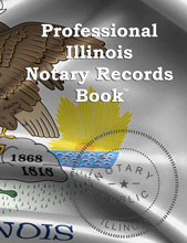 NRB-IL - ILLINOIS Professional Notary Records Book&trade;
<b style="color:#f00;">Soft Cover</b>